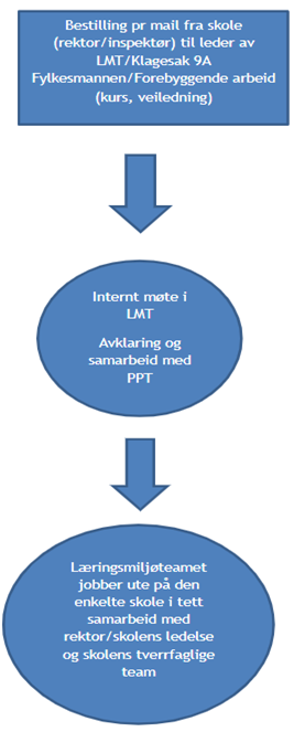 Bildet viser hvordan læringsmiljøteamet jobber